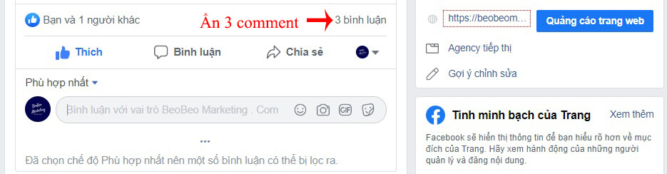 ẩn comment page
