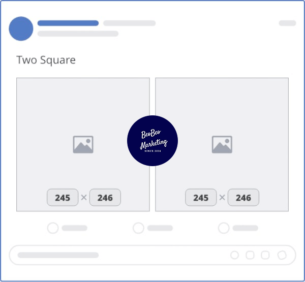 kích thước ảnh đăng facebook 2 hình vuông