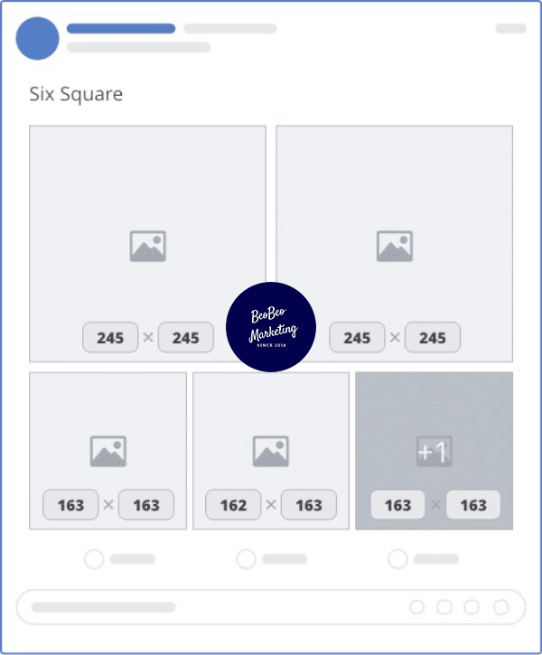 kích thước ảnh đăng facebook 6 hình vuông