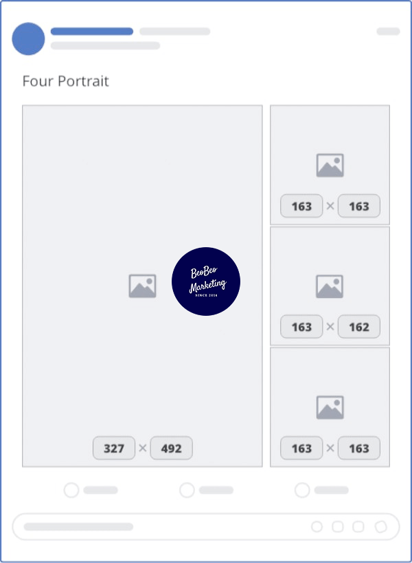 kích thước ảnh facebook 4 hình đứng