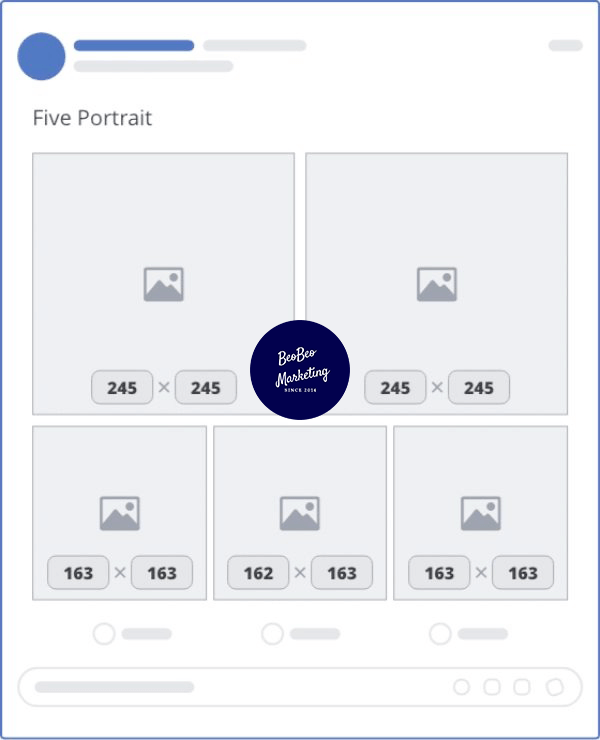 kích thước ảnh facebook 5 hình đứng