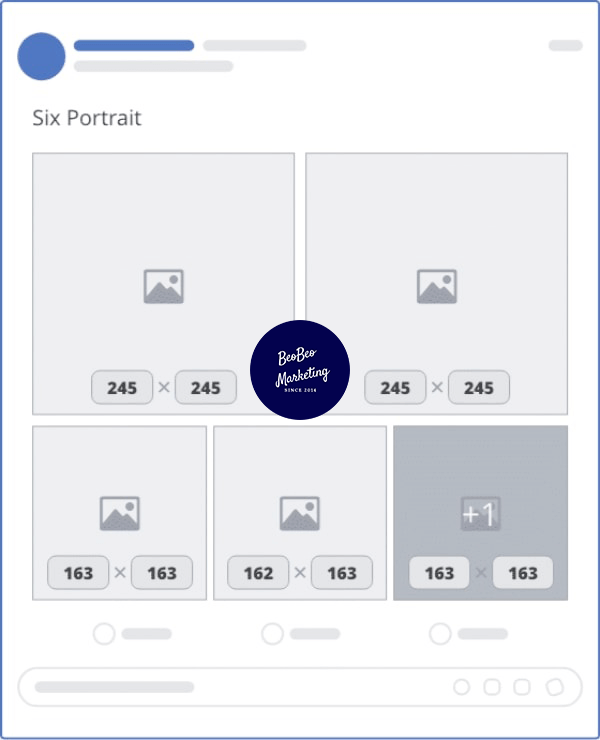 Kích thước ảnh facebook 6 hình đứng