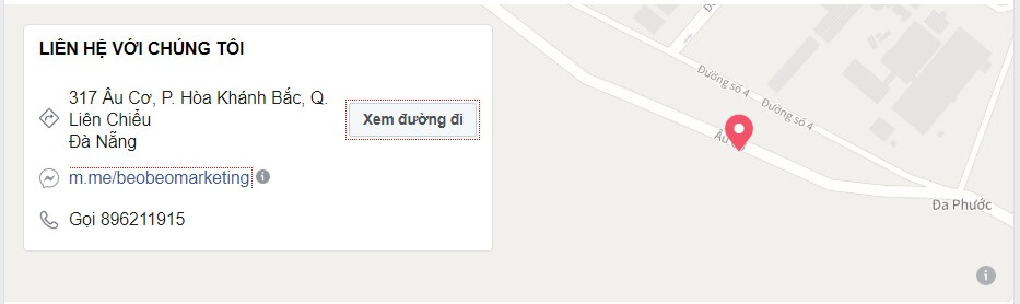 thêm địa chỉ fanpage