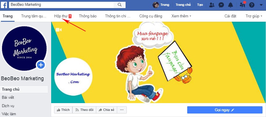 cách xóa tin nhắn trên fanpage
