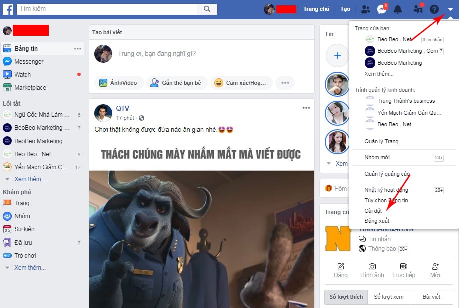chuyển facebook sang fanpage