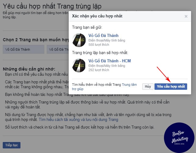 Hợp nhất fanpage