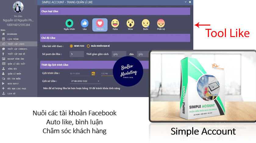 phần mềm tăng like facebook