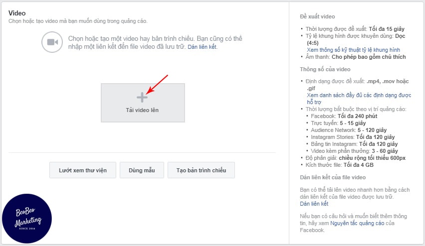 tối ưu quảng cáo video facebook