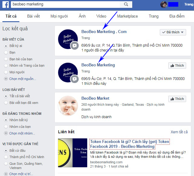 seo fanpage facebook