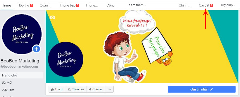 thay đổi chủ sở hữu trang