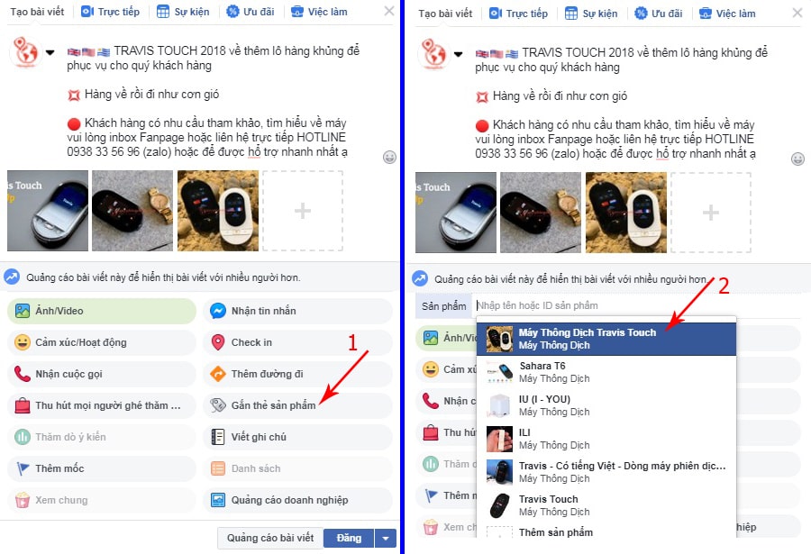 Chèn nút gửi tin nhắn vào bài viết