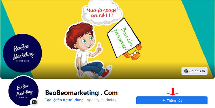 thêm nút nhắn tin cho fanpage