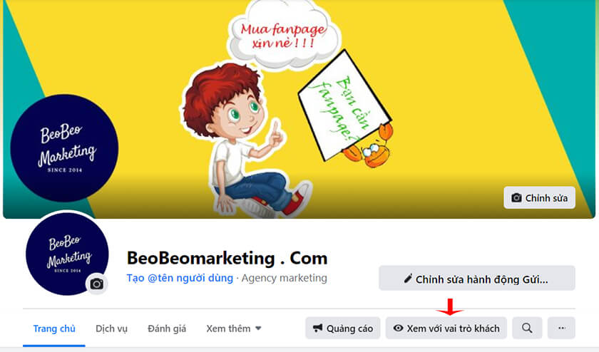 thêm nút nhắn tin fanpage