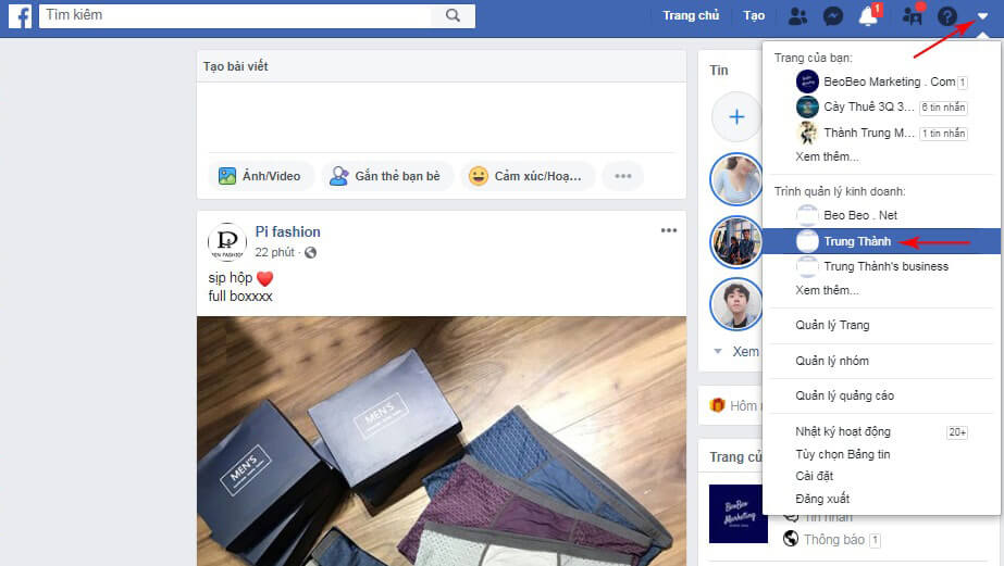 truy cập trinh quản lý doanh nghiệp