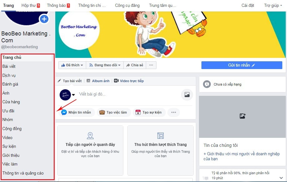 Cách thêm tab cho fanpage