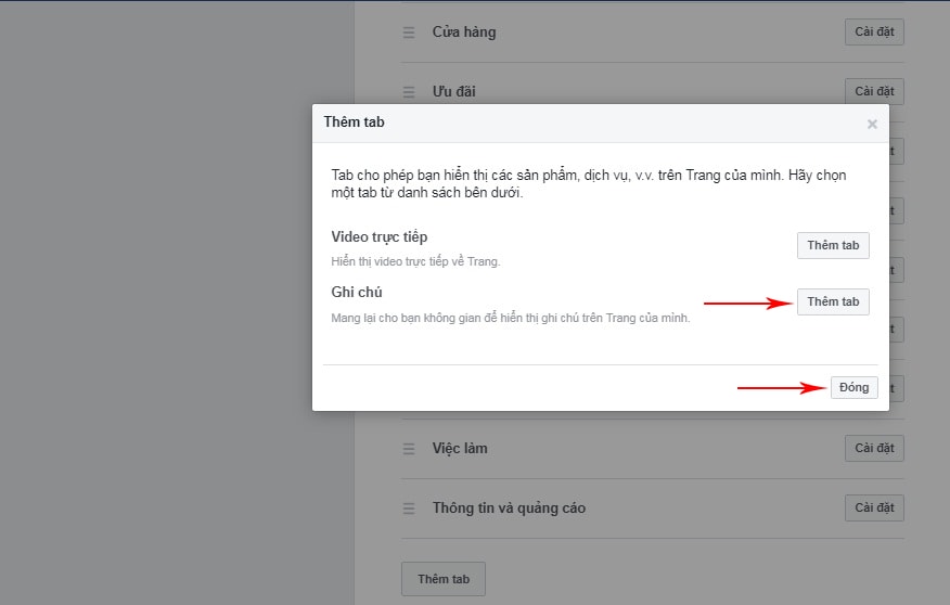 Cách thêm tab fanpage Facebook