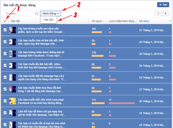 cách xóa tất cả bài đăng trên facebook
