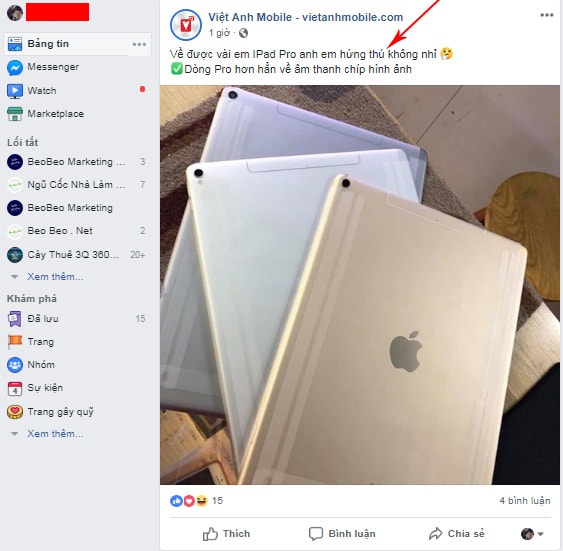 Không nhìn thấy bài viết trên Facebook