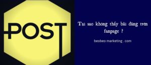 không thấy bài đăng trên fanpage