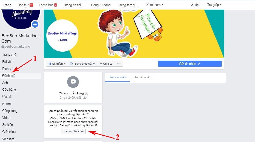 Khong review được fanpage