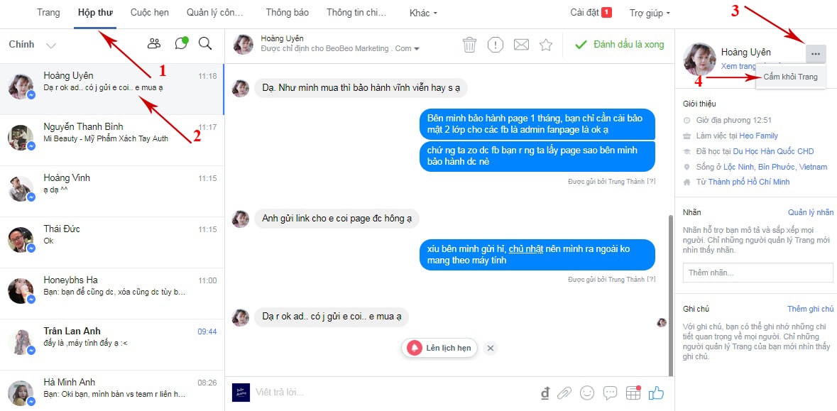 cách chặn 1 người trên facebook