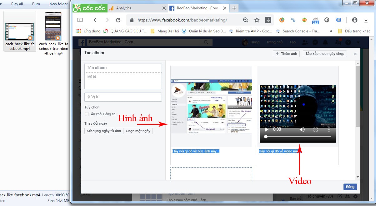 cách đăng nhiều video lên facebook