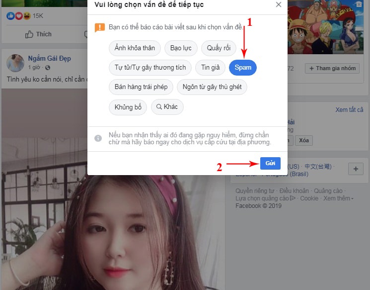 cách report fanpage facebook