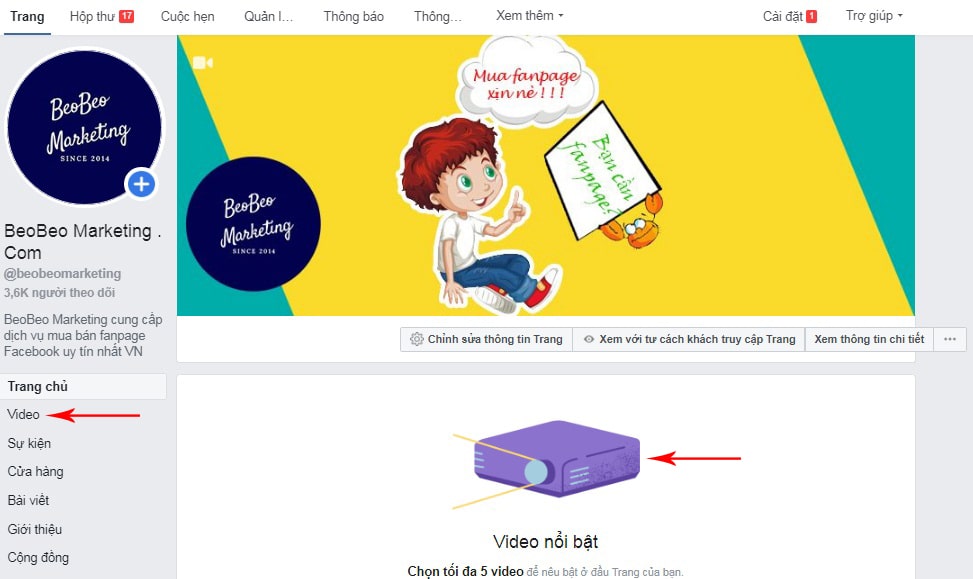 Chỉnh sửa giao diện fanpage