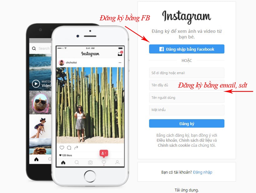 tạo instagram cho fanpage