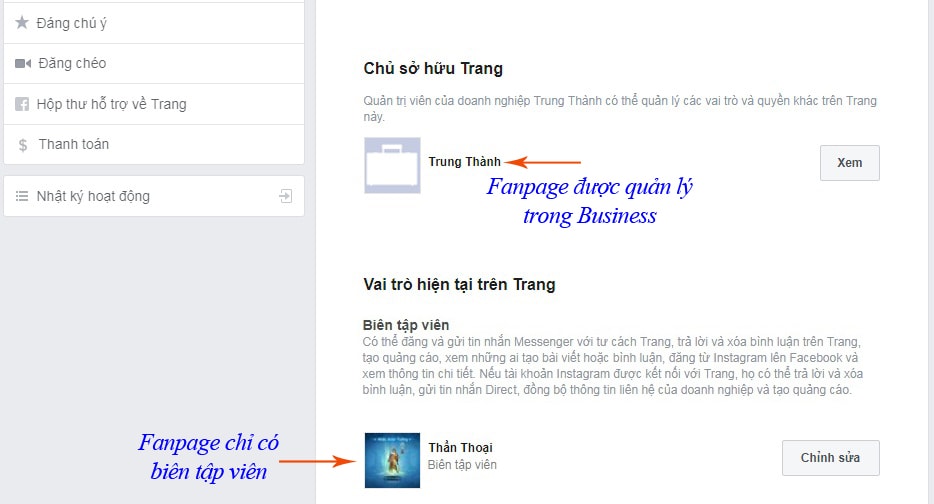 fanpage không có admin