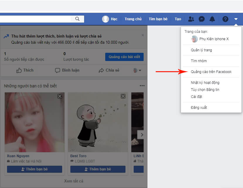 cách chạy quảng cáo facebook 