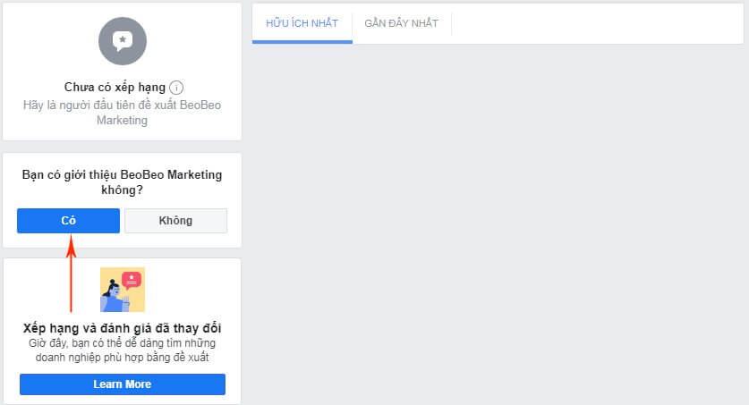 đánh giá fanpage facebook