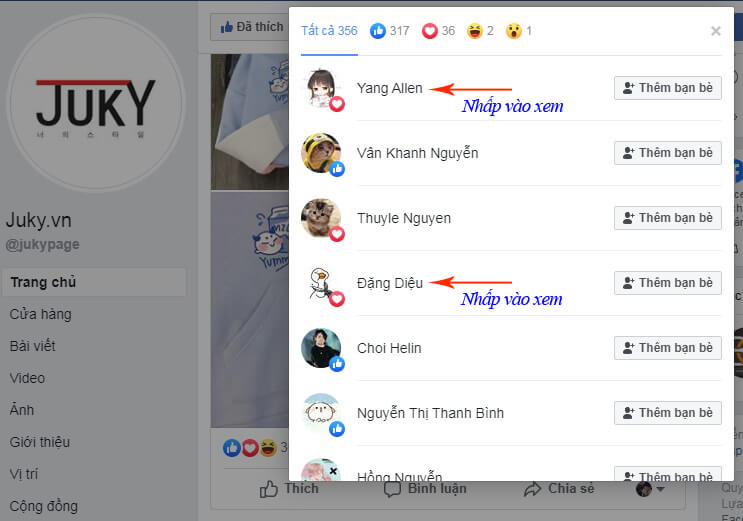 kiểm tra like ảo