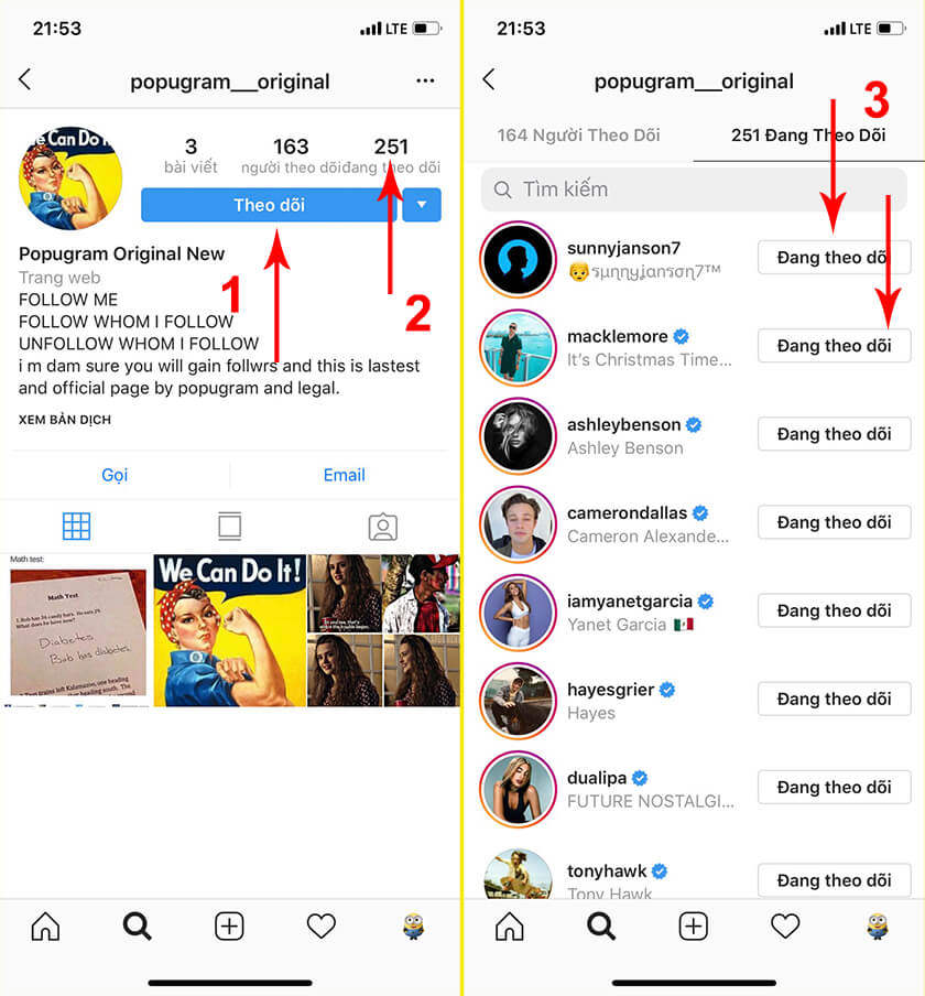 hack người theo dõi instagram