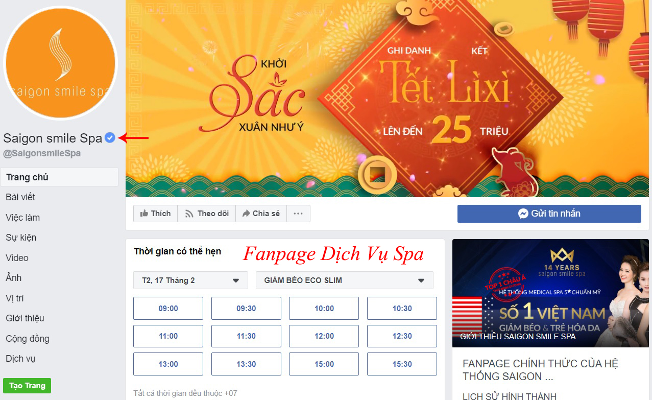 bán page tích xanh