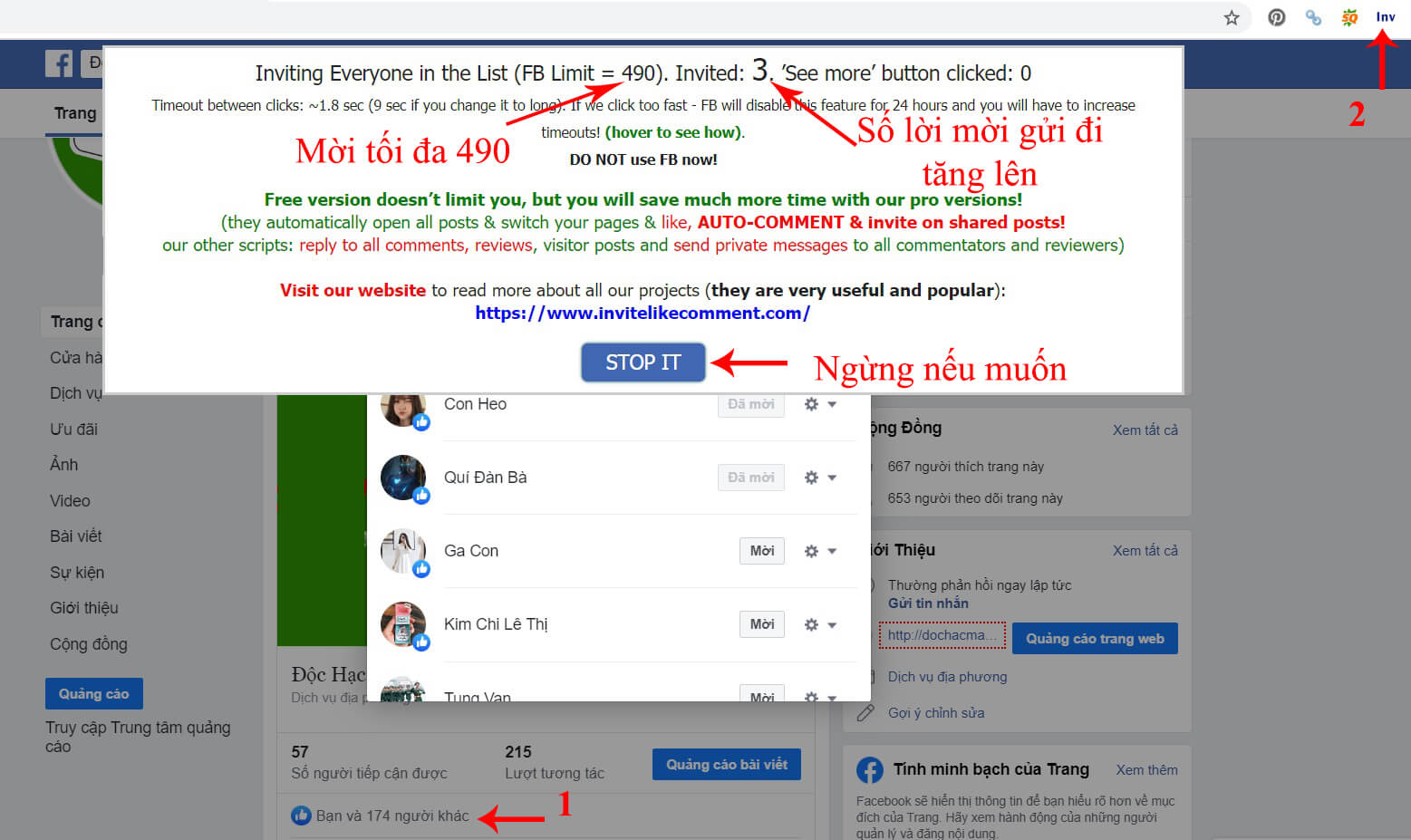 invite facebook post likers to like page