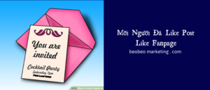 mời tất cả người đã like post like fanpage facebook