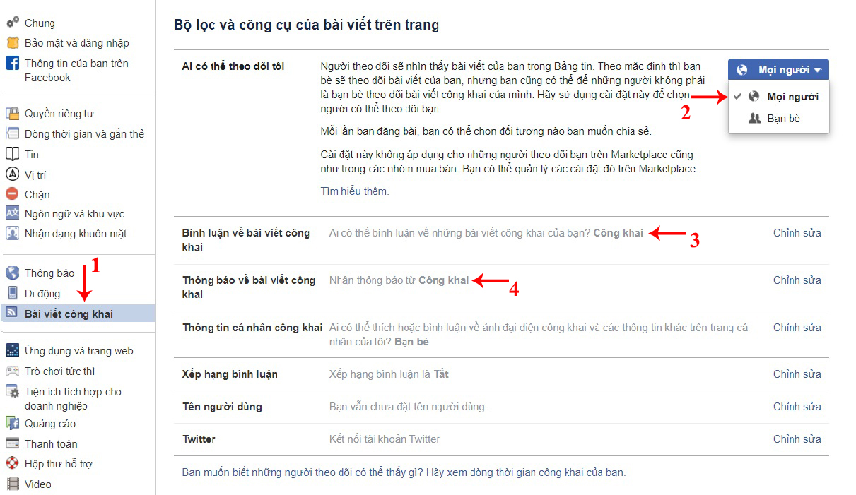 cách tăng lượt theo dõi trên facebook