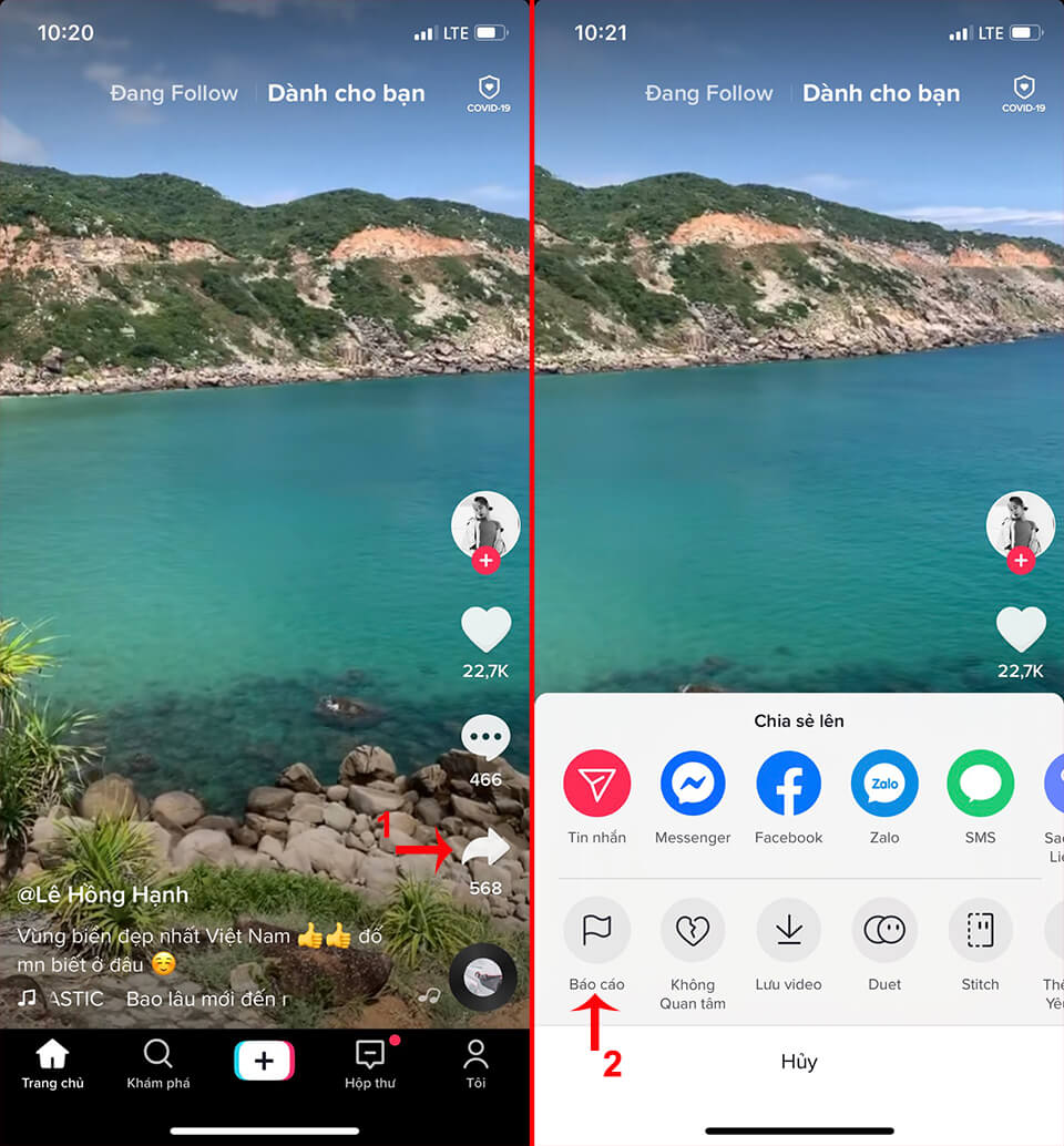 báo cáo video tik tok