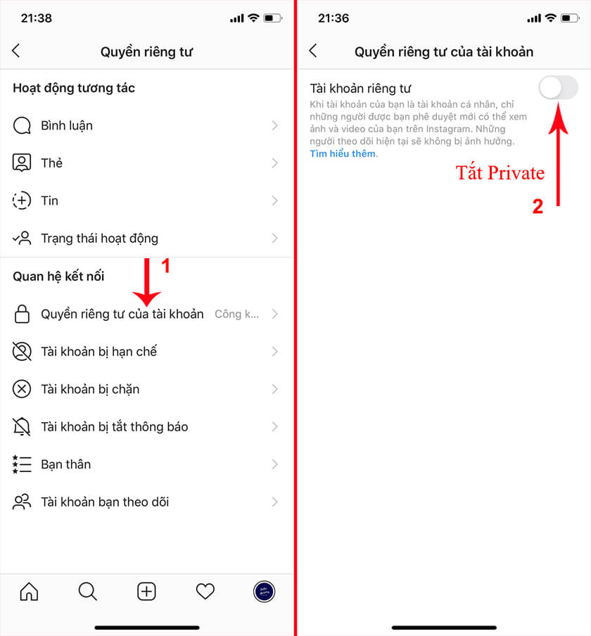 xem tài khoản instagram riêng tư