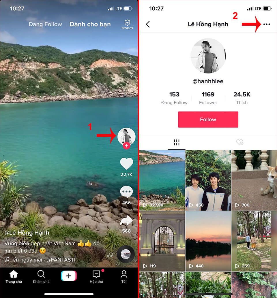 report tài khoản tik tok