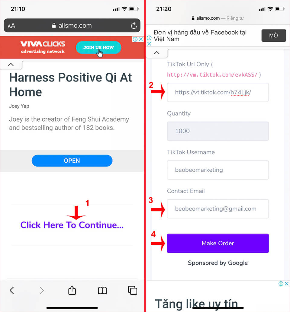 tik tok auto lượt xem