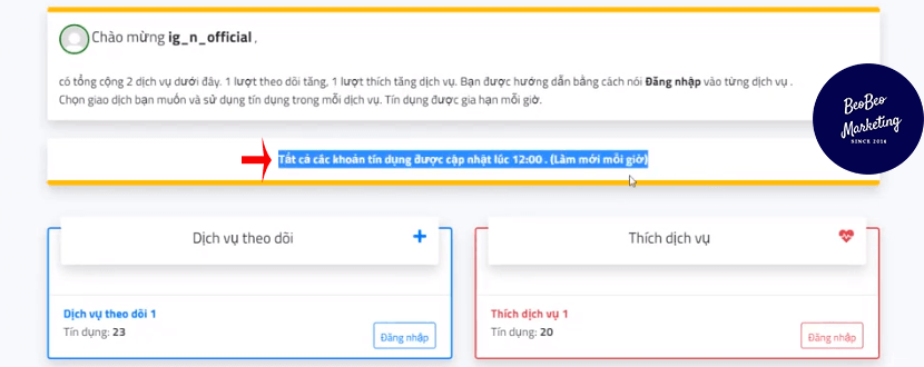 nhận like instagram