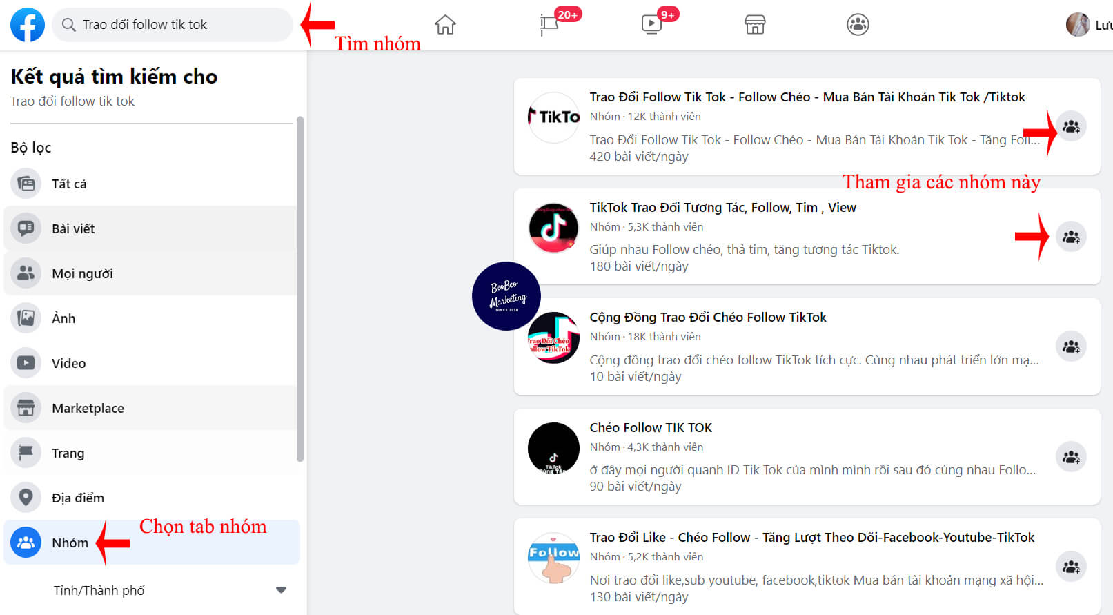 trao đổi follow tiktok