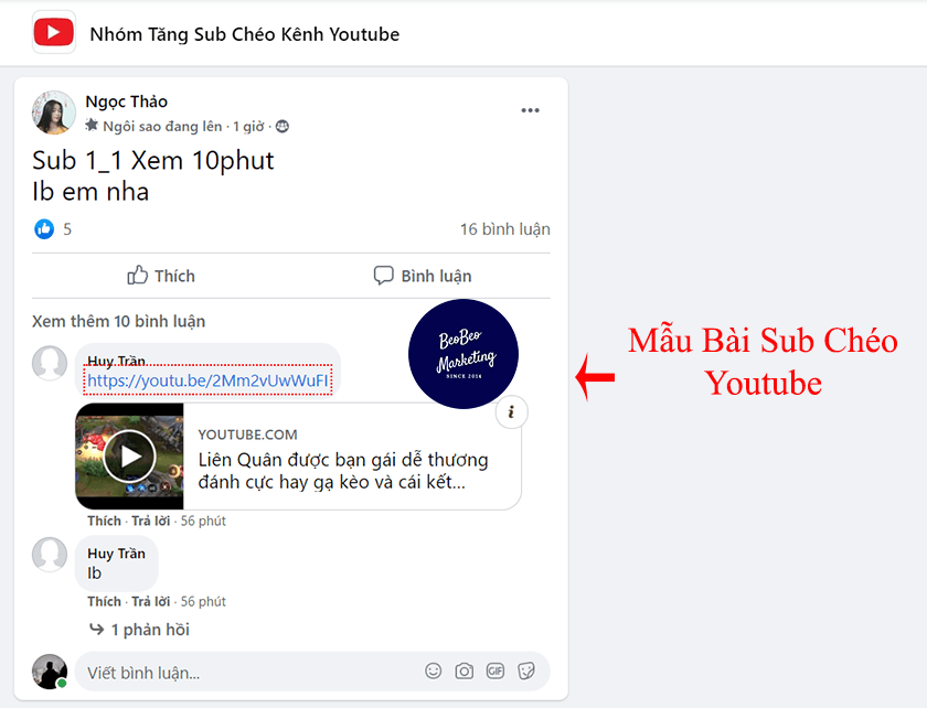 sub chéo youtube là gì