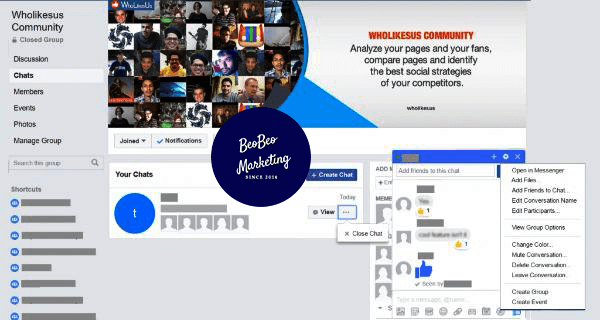 cách lập nhóm chat trên facebook