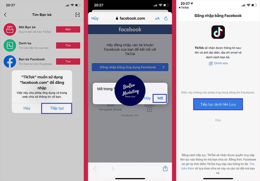 tìm bạn facebook trên tiktok