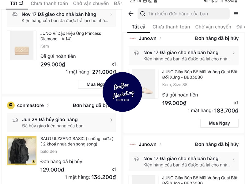 Không nhận hàng trên tiktok có sao không