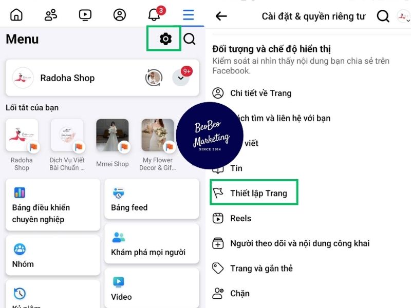 Cách xem quản trị viên của trang trên điện thoại
