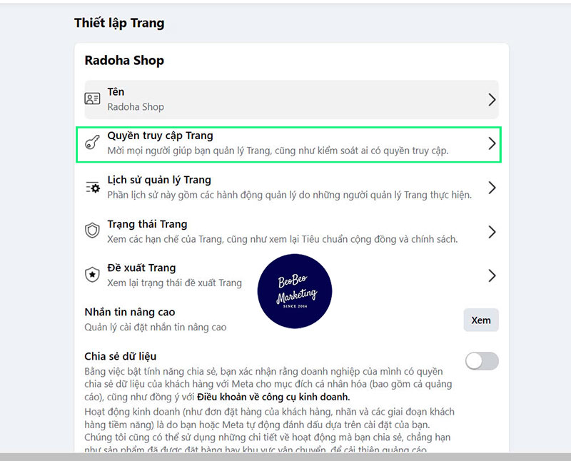 Cách xem quản trị viên trên fanpage